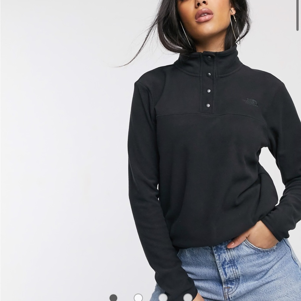 The North Face Black TKA Glacier Snap Fleece